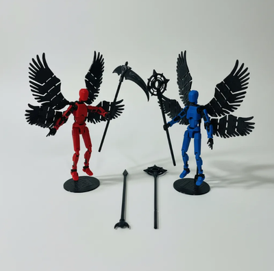 Dummy 13 con Alas de Ángel, Armas y Base