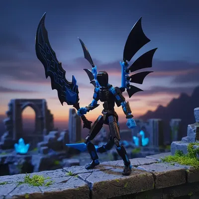 Dummy 13 Dragón con Alas, cola y espada gigante