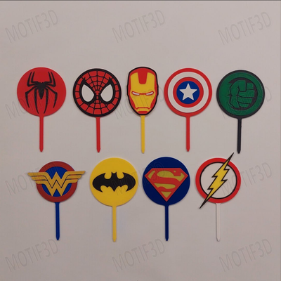 Pinche Topper Escudo Superheroes