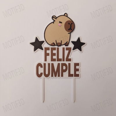 Topper Carpincho Capibara Feliz Cumple