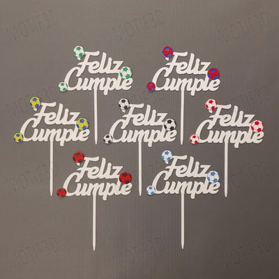 Topper Feliz Grande Cumple Pelota