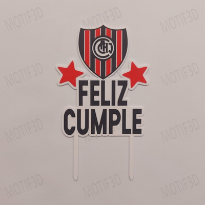 Topper Chacarita Feliz Cumple