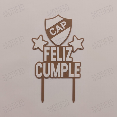 Topper Plantense Feliz Cumple