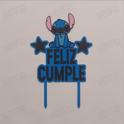 Pinche Topper Stich Feliz Cumple