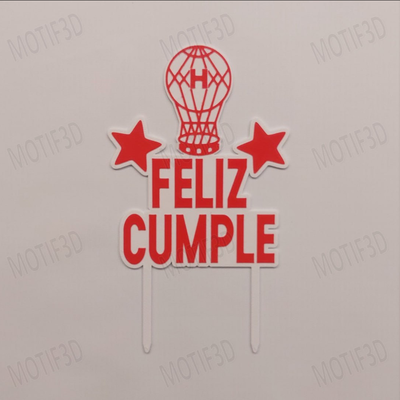 Topper Huracan Feliz Cumple