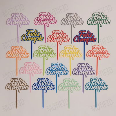 Pinche Topper Feliz Cumple Grande 2 Colores