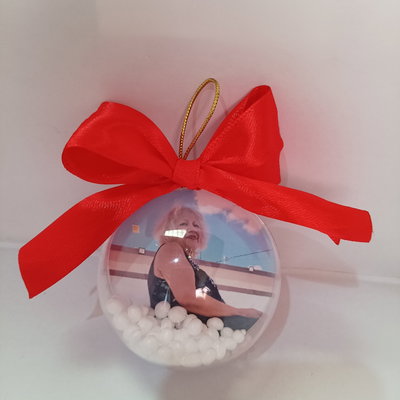 Esferas acrilicas navideñas con fotos 