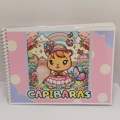 Libro de colorear Capibara tapa blanda