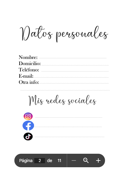 KIT DIGITAL IMPRIMIBLE INTERIORES PARA LIBRETAS A5