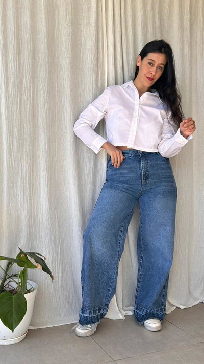 Wide Leg azul 