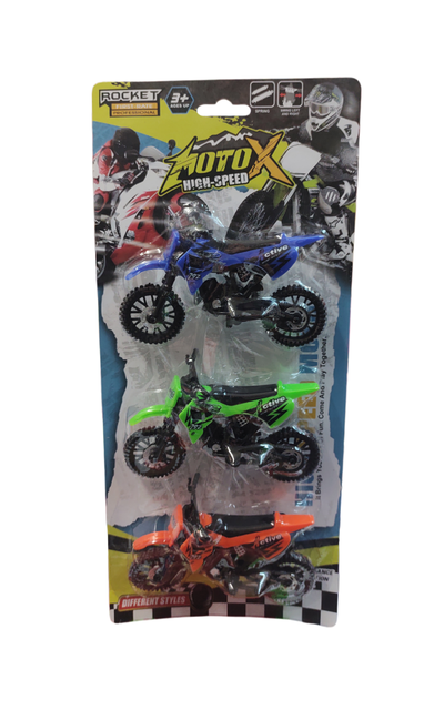 Moto x 3 a fricción 