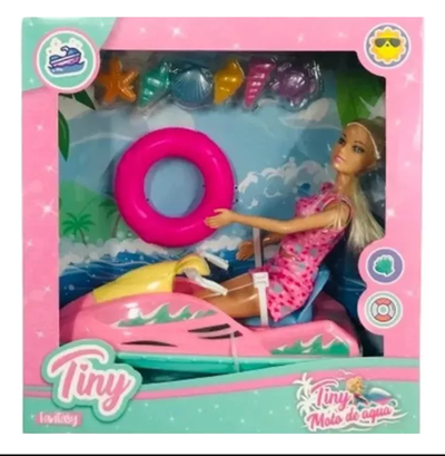 Muñeca Tiny en  moto de agua 