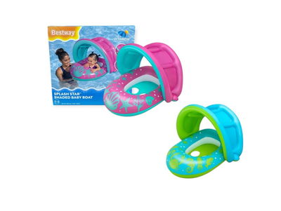 Bote inflable con techito .1-2 años .80cmx85cm