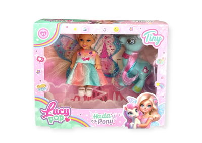 Muñeca Lucy pop.Hada y su pony