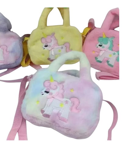 Cartera peluche unicornio.Consultar modelo disponible 