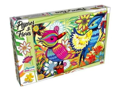 Rompecabezas 1000 piezas Pájaros y Flores 