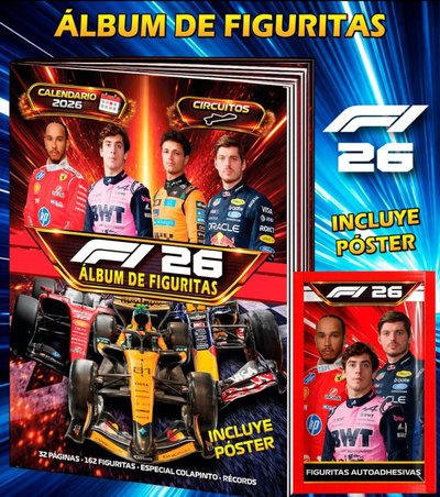 Álbum F1 26 ( 1 álbum + 7 sobres de figus )