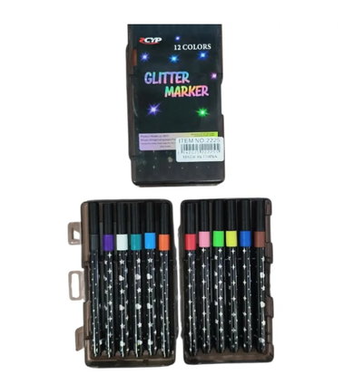Marcadores Glitter x12