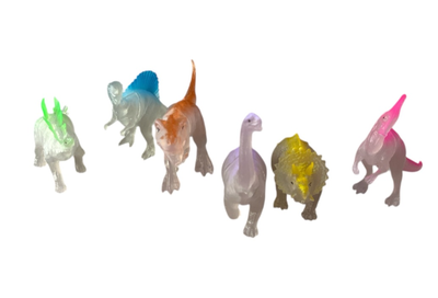 Dinosaurio x 6 transparente 