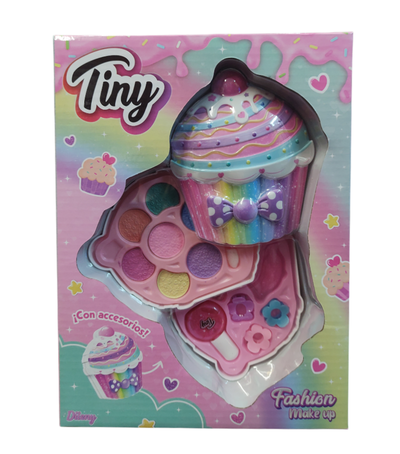 Maquillaje arcoiris Cupcakes 
