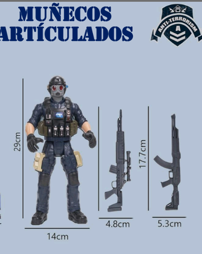 Muñeco policía articulado 