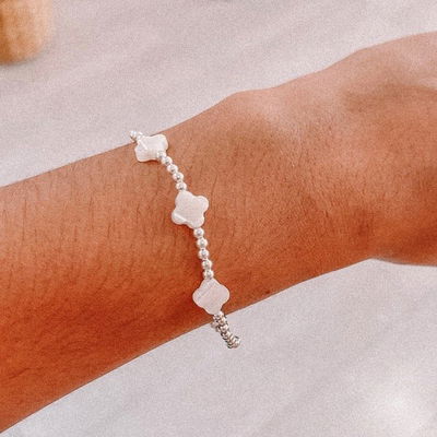 Pulsera Flor Nácar