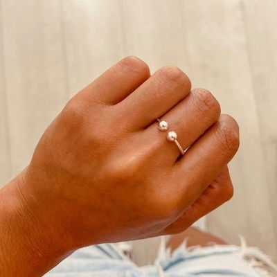Anillo Ajustable 2 Bolitas (EQUIVALE A T15)