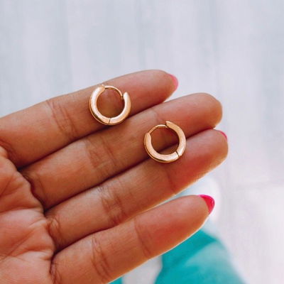 Argollas Tubo 1,3CM ACERO DORADO