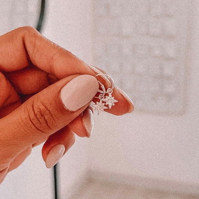 Argollas con Destellos Cubic (par)