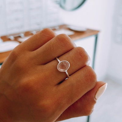 Anillo Cuarzo Rosa T15
