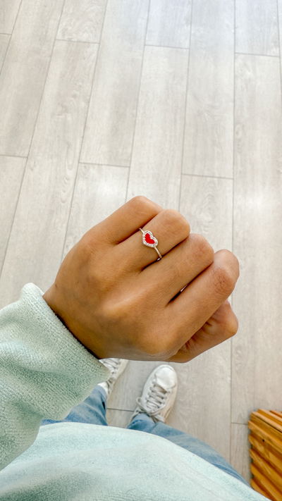 Anillo Corazón Rojo T9 