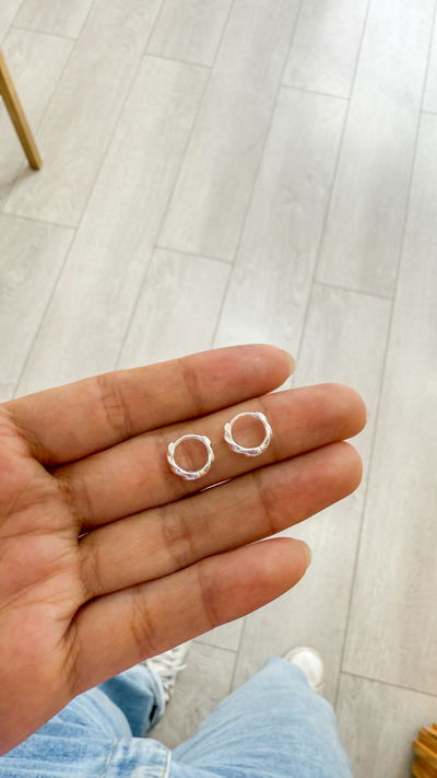 Argollas Canastitas (par) 1cm