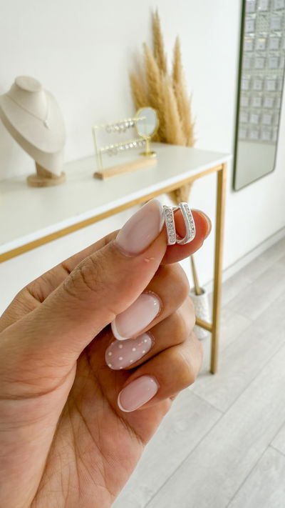 Argollas Cubic Oval (par)