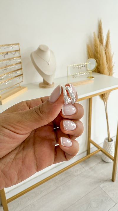 Argollas Cubic Cuadrada 11x13cm (par)