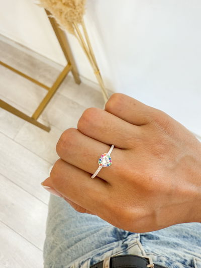 Anillo Corazón Colores Talle 14