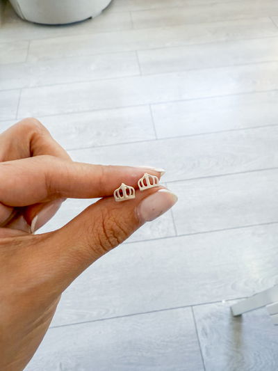 Miniaturas Plata Coronas (par)