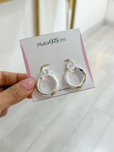 Argollas Juana (PLATA LAMINADA)