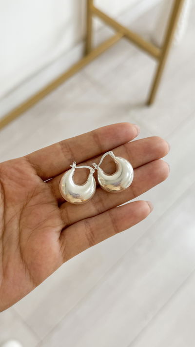 Argollas Infladas (Plata Laminada)