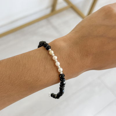 Pulsera Negra (cristal de roca)