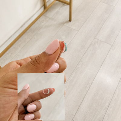 Argollita Shine Turquesa 1cm (unidad)