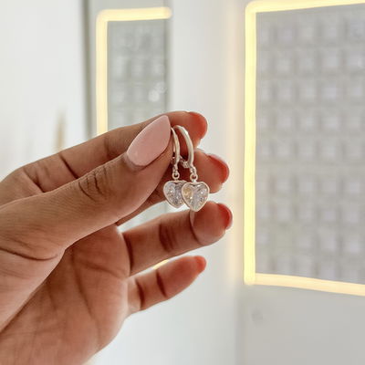 Argollas Corazones (PLATA LAMINADA)