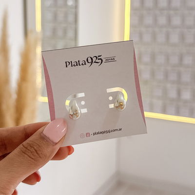 Aros Gotas Chicas (PLATA LAMINADA)