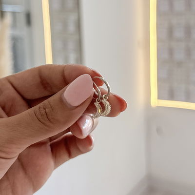 Argollitas con Lunitas (par)