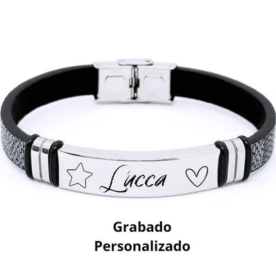 Pulsera Silicona con Dorado