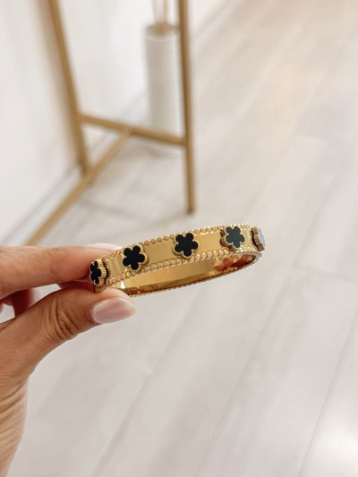 Pulsera Esclava Trébol ACERO WATERPROOF