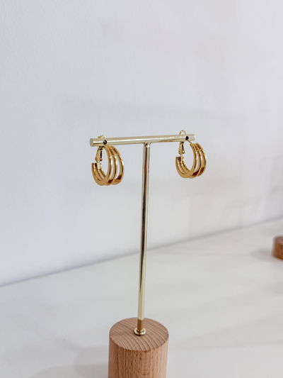 Argollas Line ACERO DORADO