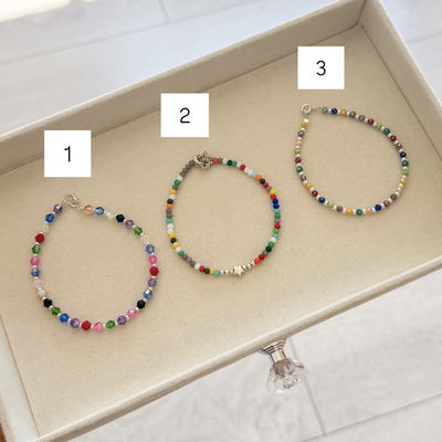 Pulsera de Cristal de roca de Colores