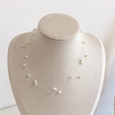 Tanza Triple (con perlas de río)