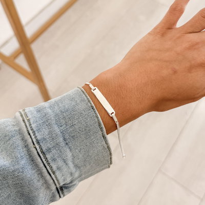 Pulsera para grabar 18cm (cadena +finita)