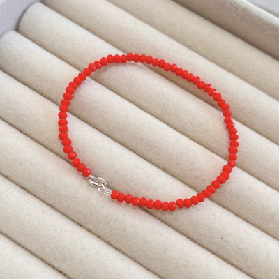 Pulsera Cristal de Roca Roja 